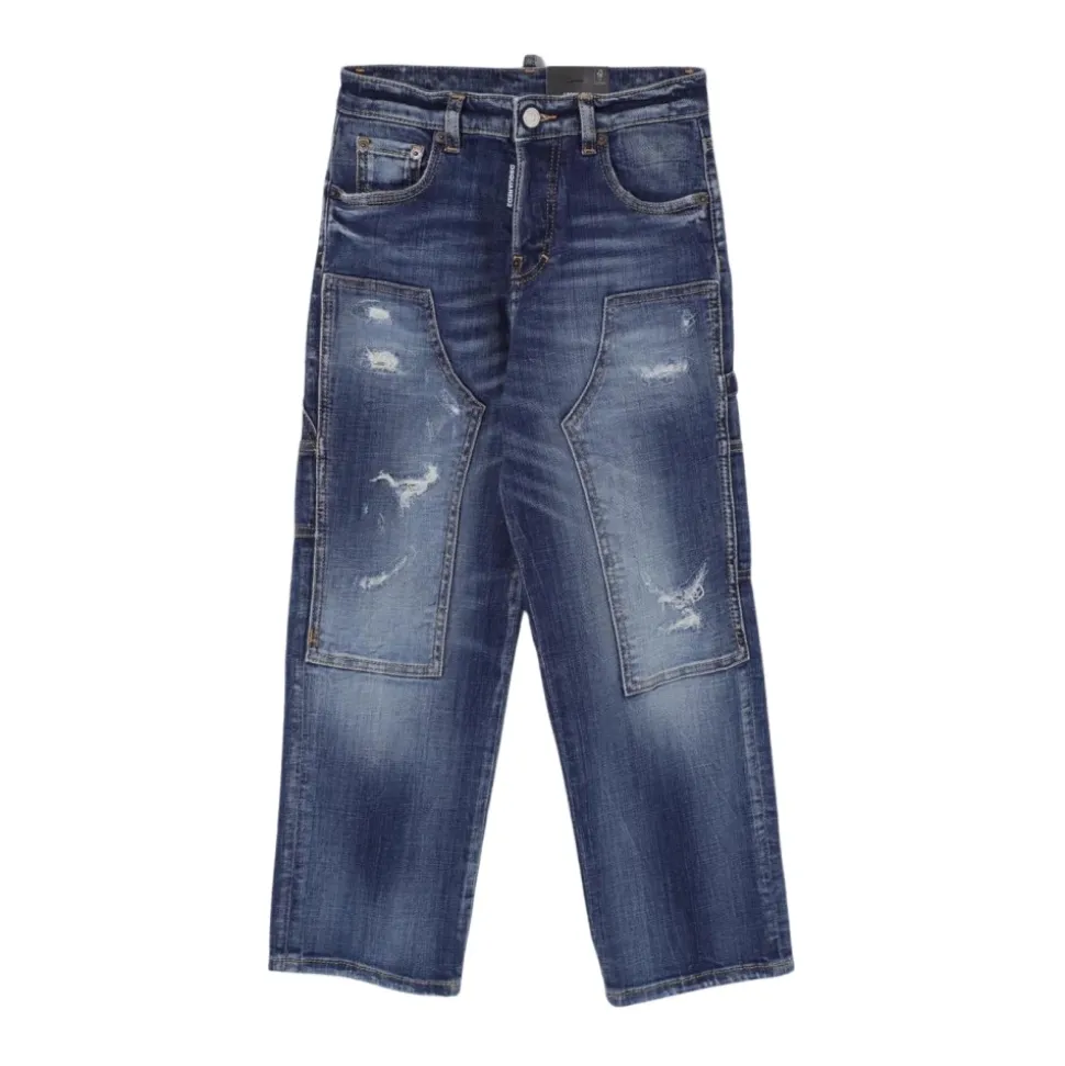 Jeans Enfants à Patches Déchirés Stylish