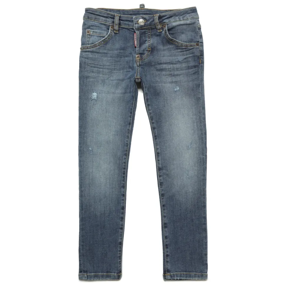 Jean Skinny Cool Girl avec Détails Déchirés à l`Avant