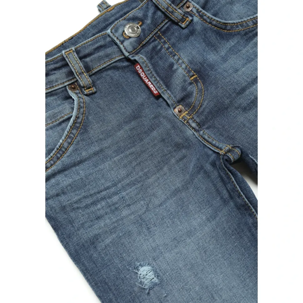 Jean Skinny Cool Girl avec Détails Déchirés à l`Avant