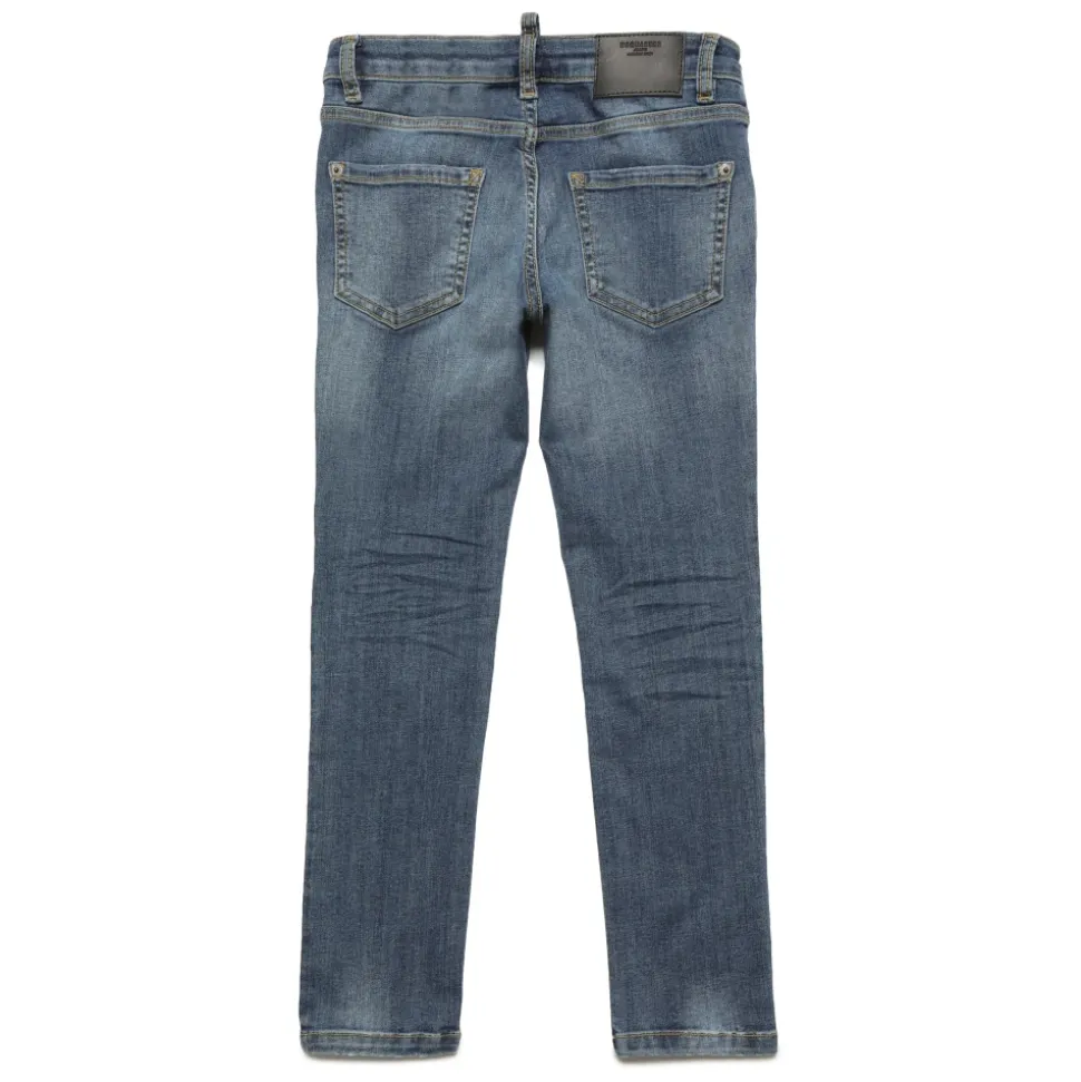 Jean Skinny Cool Girl avec Détails Déchirés à l`Avant