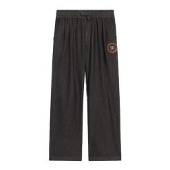 Jean à taille élastique avec logo