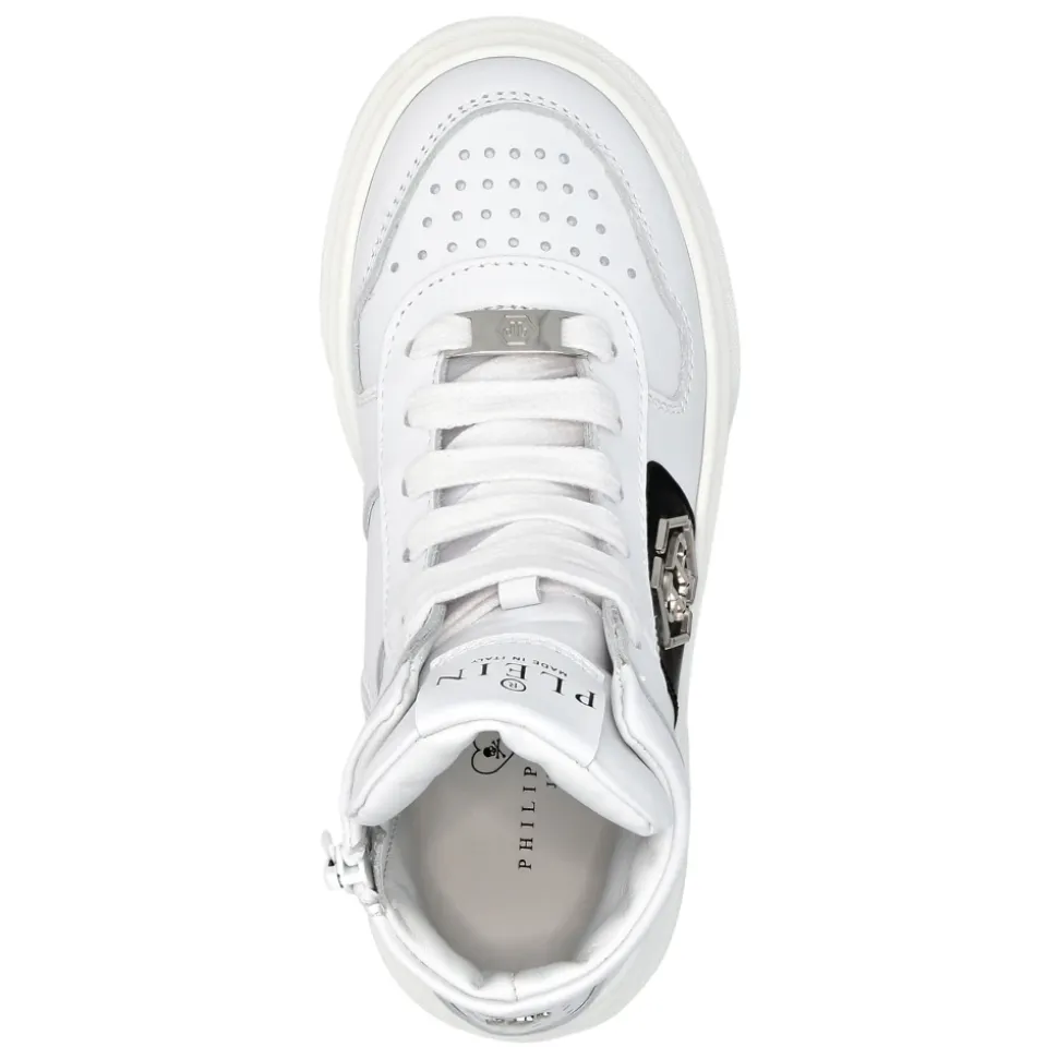 Leather Hi-Top Sneakers Hexagon