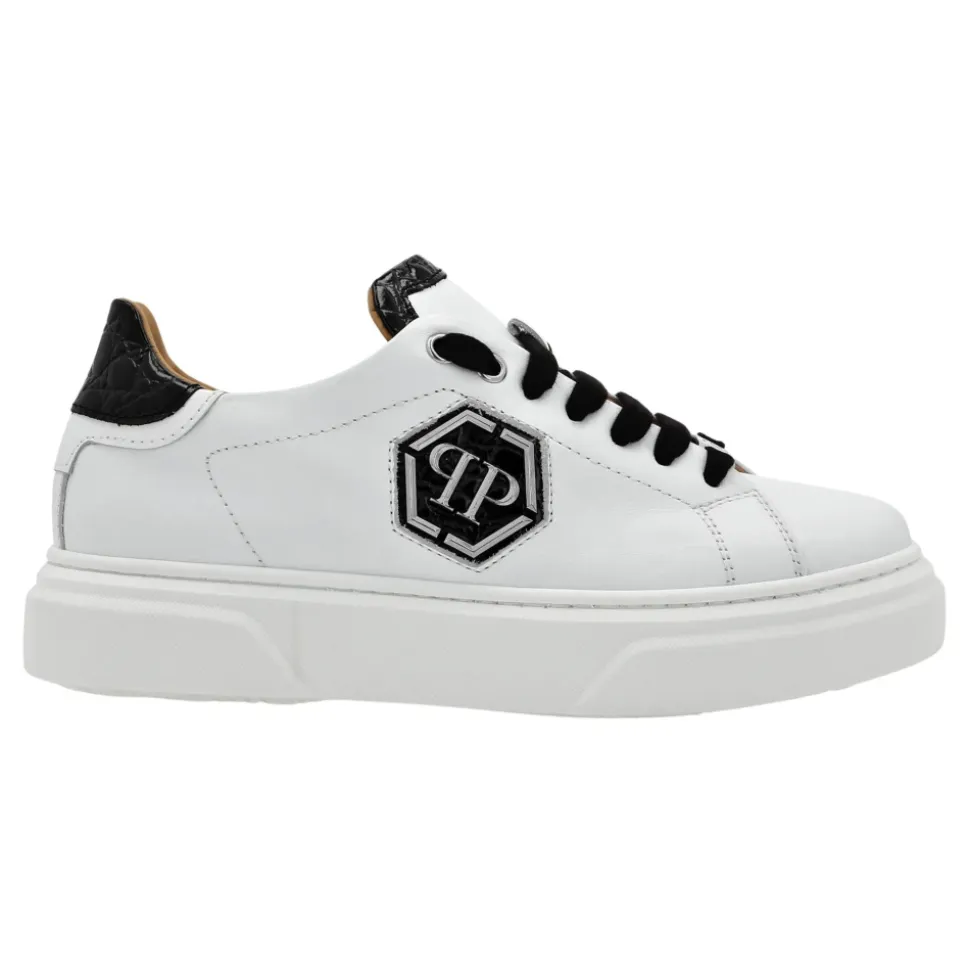 Leather Lo-Top Sneakers Hexagon
