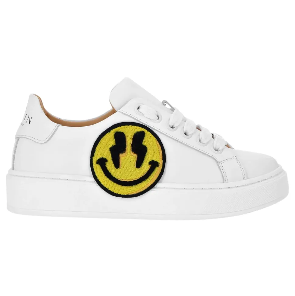 Leather Lo-Top Sneakers Smile
