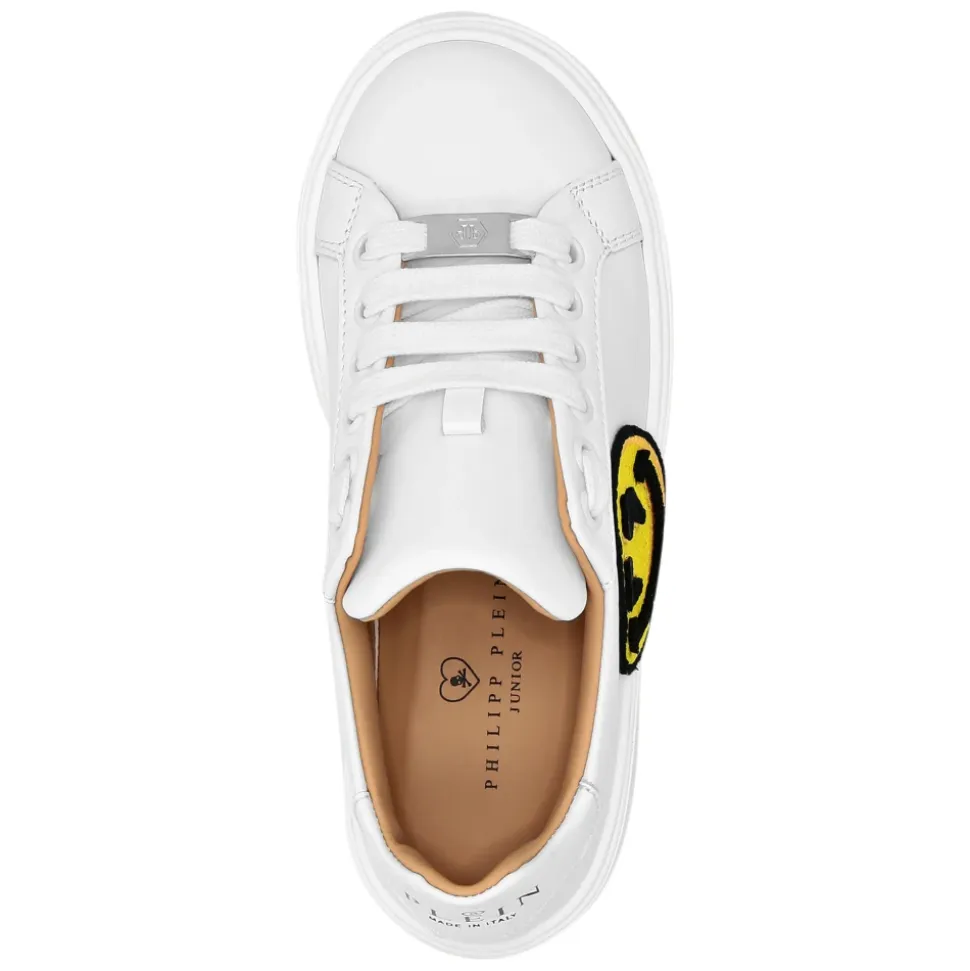 Leather Lo-Top Sneakers Smile