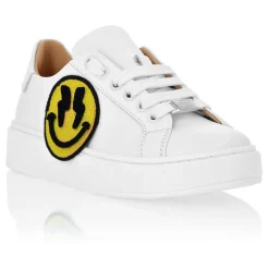 Leather Lo-Top Sneakers Smile