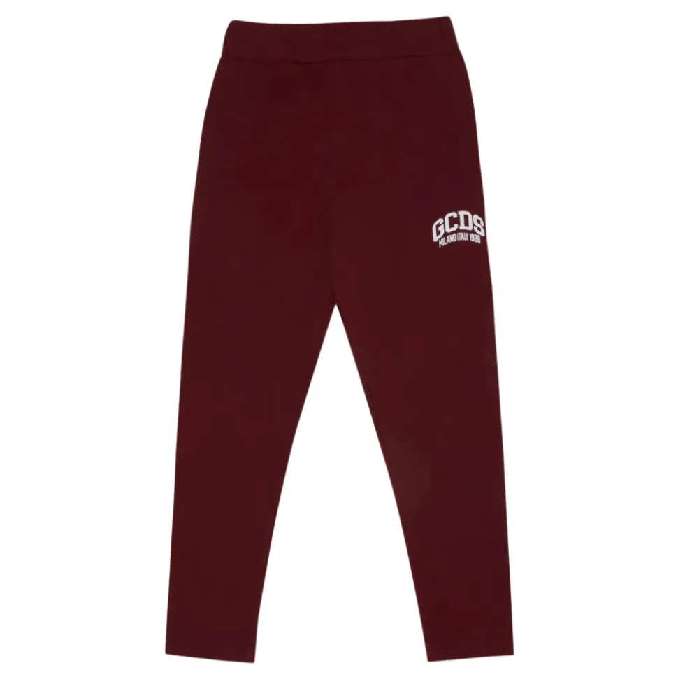 Leggings Enfant Bordeaux avec Logo Blanc