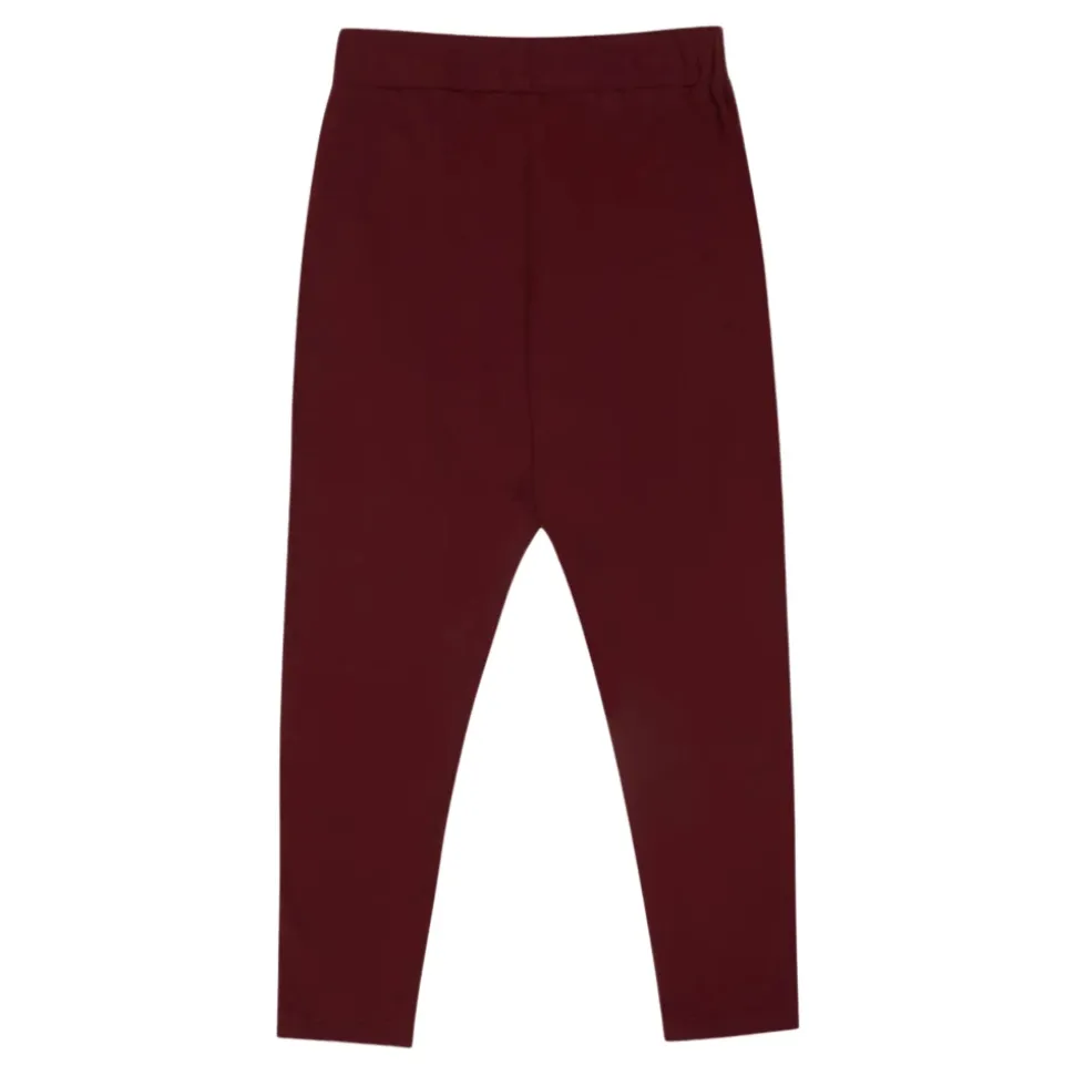 Leggings Enfant Bordeaux avec Logo Blanc