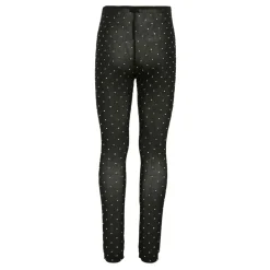 Leggings en Maille Noire avec Strass