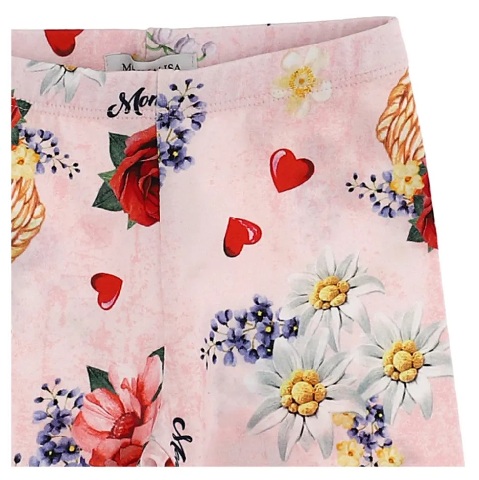 Leggings à imprimé roses
