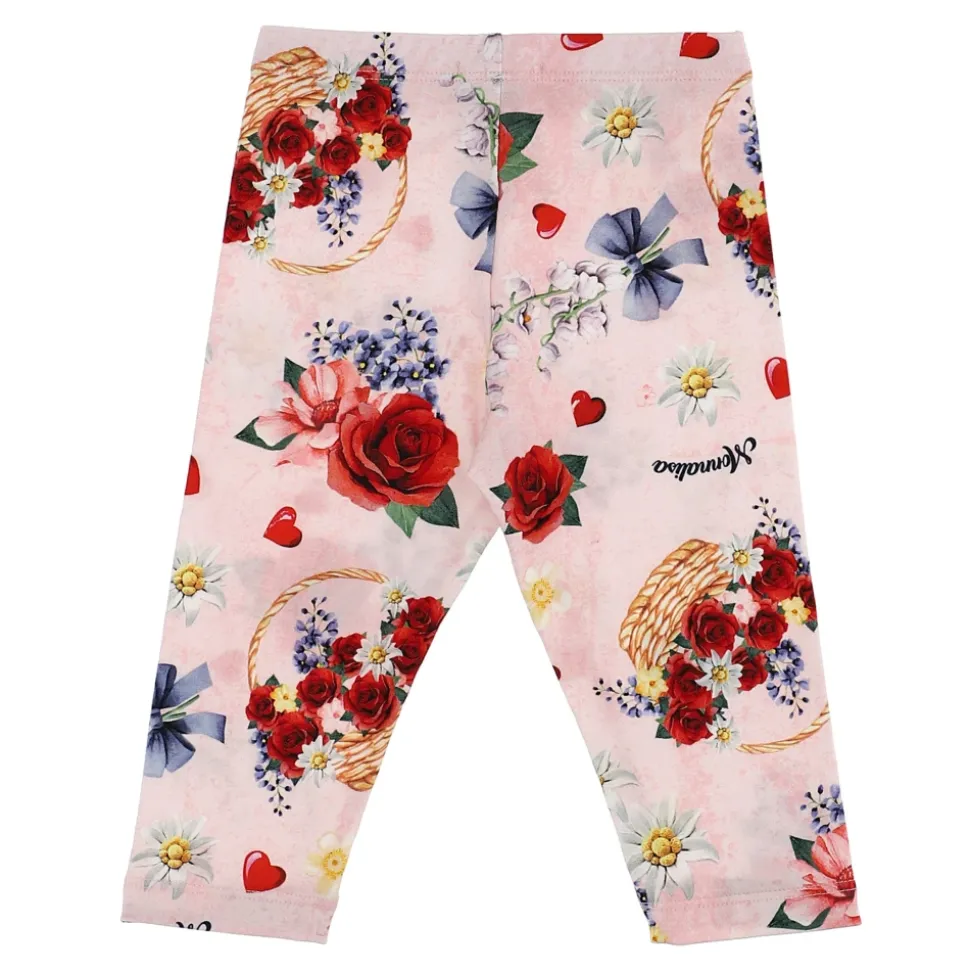 Leggings à imprimé roses