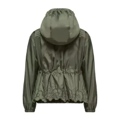 Manolya Veste de Pluie à Capuche et Fleurs Brodées