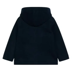 Manteau à double boutonnage avec capuche