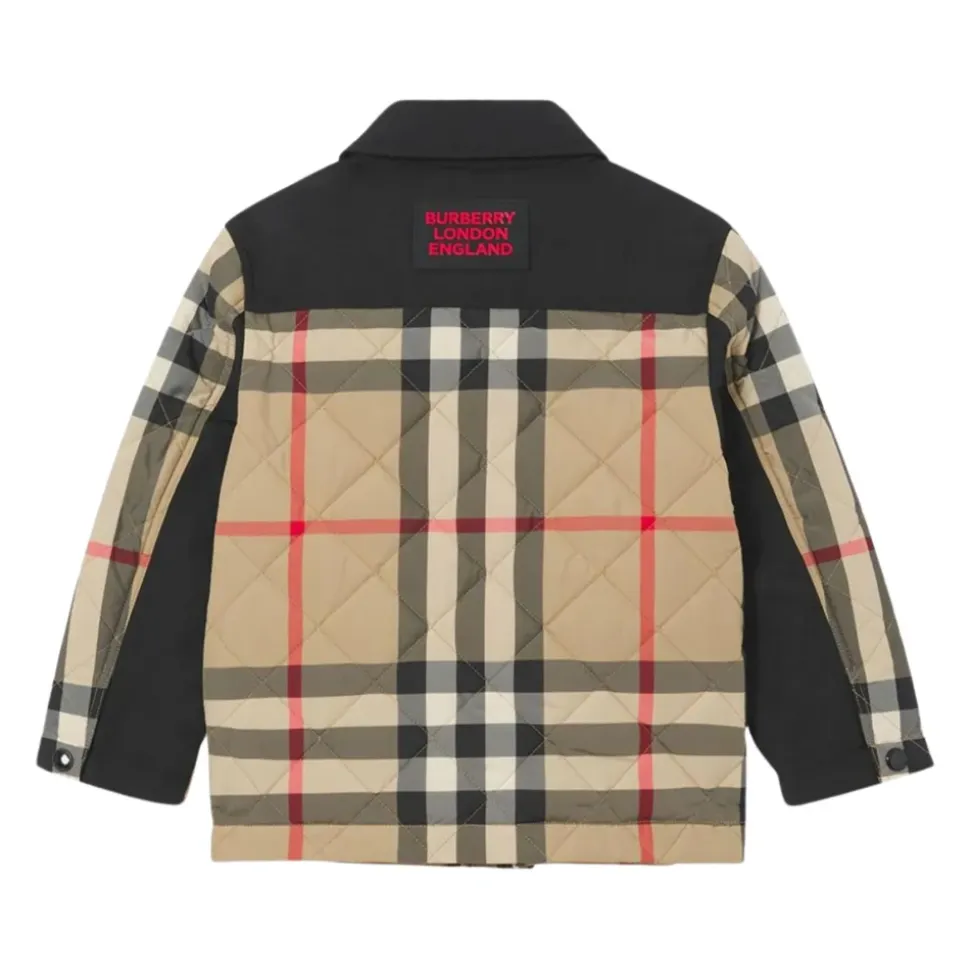 Manteau Enfant à Carreaux Vintage