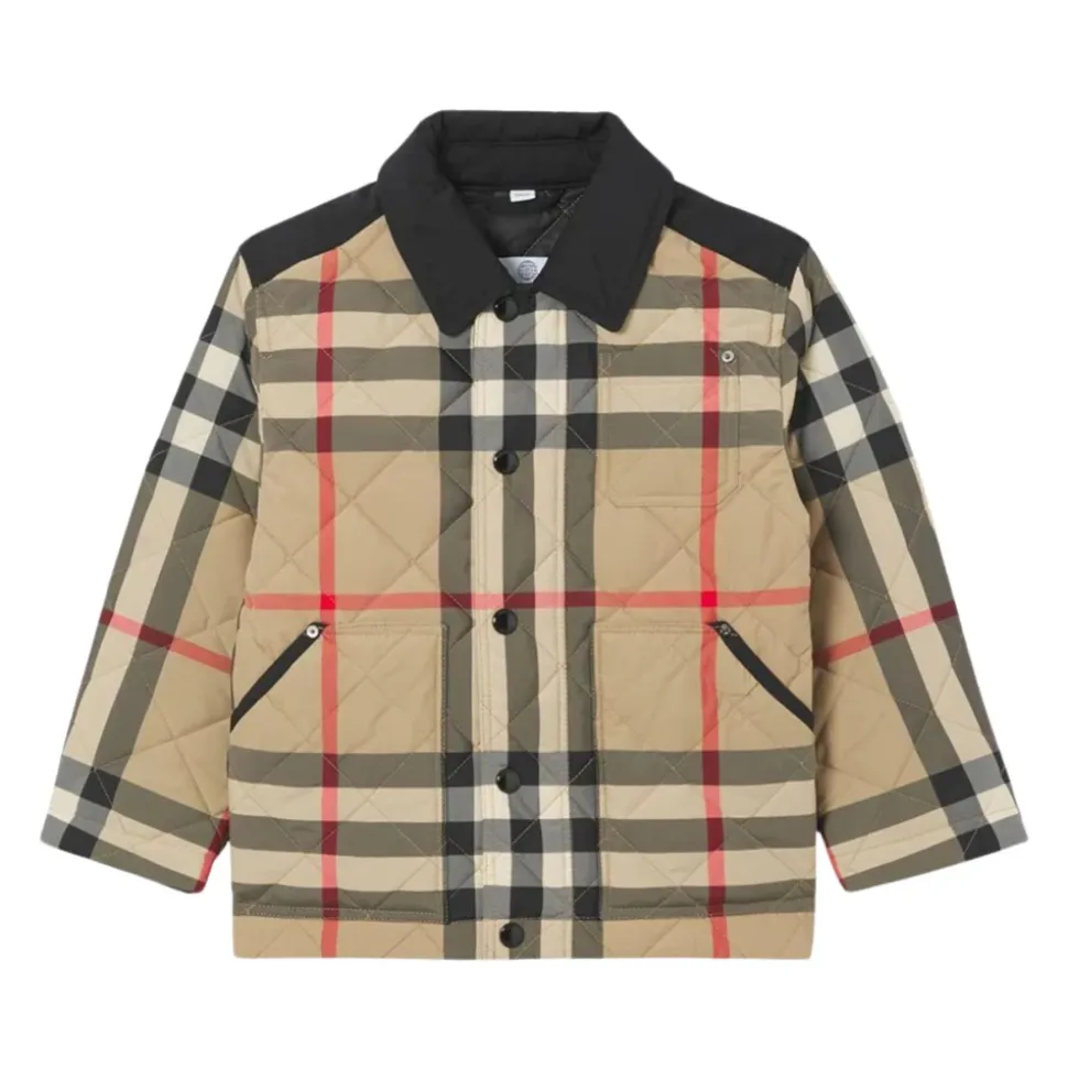 Manteau Enfant à Carreaux Vintage