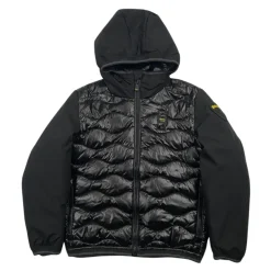 Manteau Enfant Noir Matelassé avec Capuche