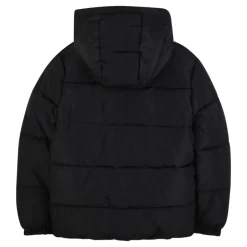 Manteau Noir Matelassé avec Capuche