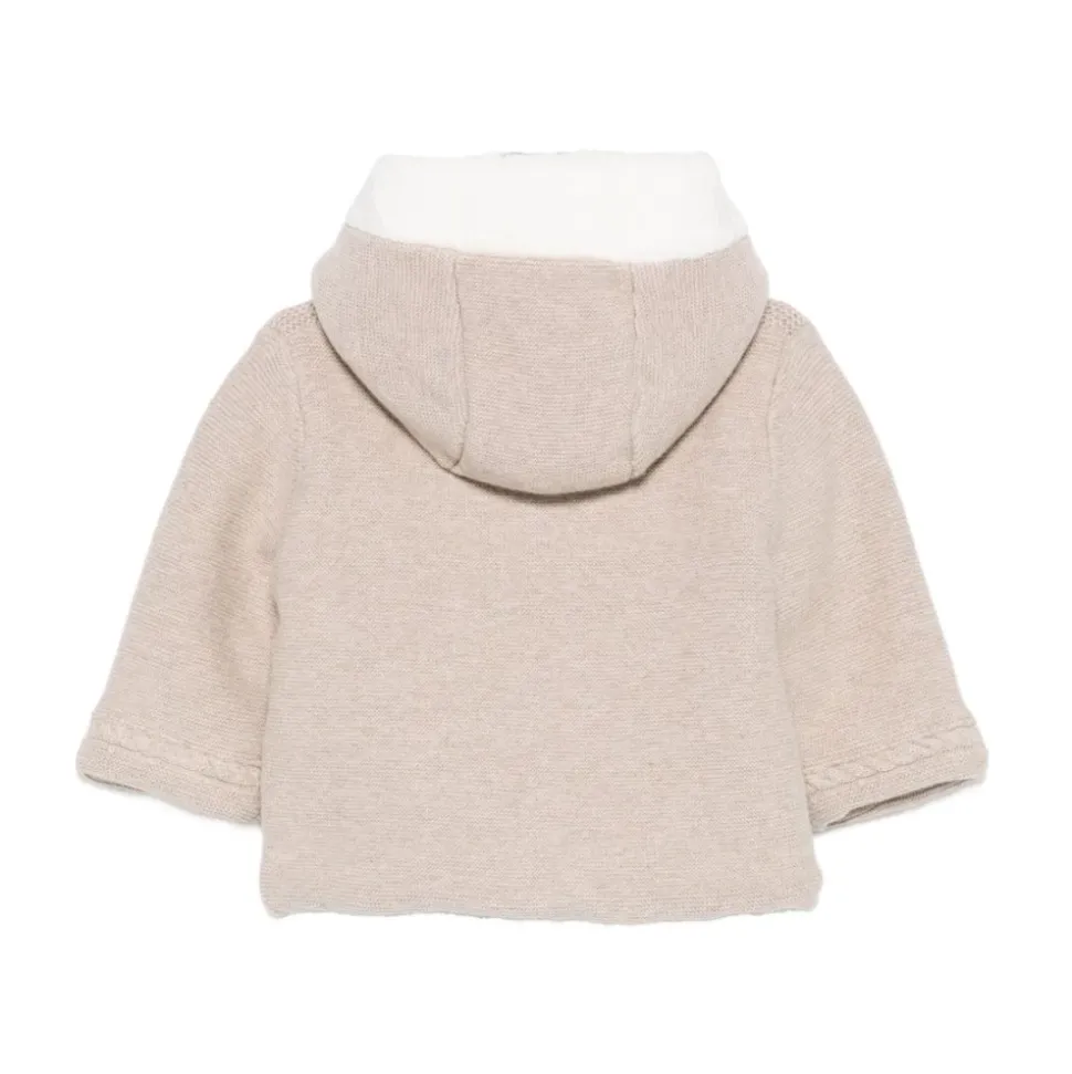 Manteau Tricoté Doublé en Fausse Fourrure