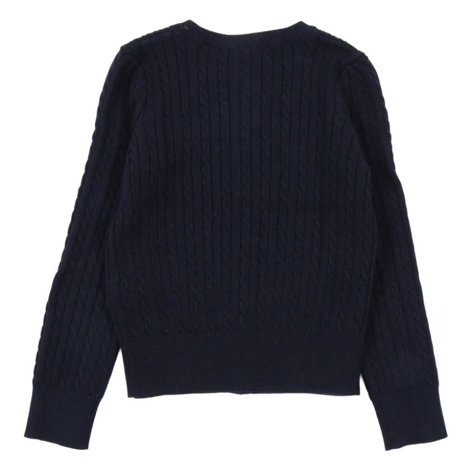 Mini Gilet en Tricot Torsadé