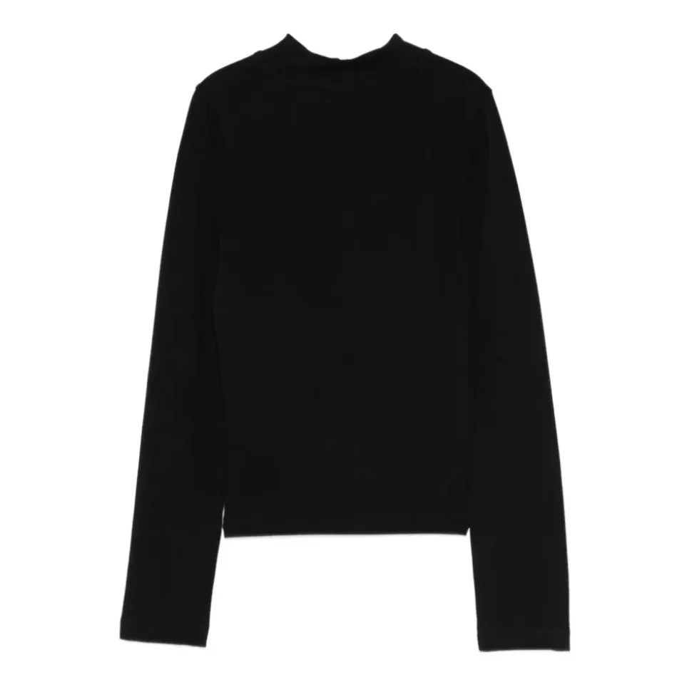 Mock Neck Long Sleeve T-Shirt