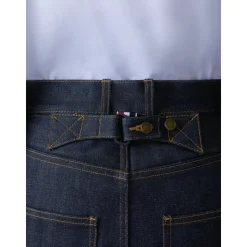 Pantalon à Bretelles Arrière en Denim Selvedge