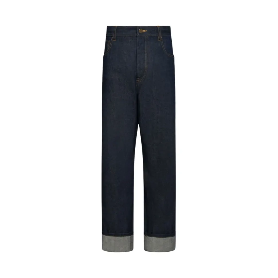 Pantalon à Bretelles Arrière en Denim Selvedge