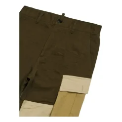 Pantalon Cargo à Blocs de Couleur