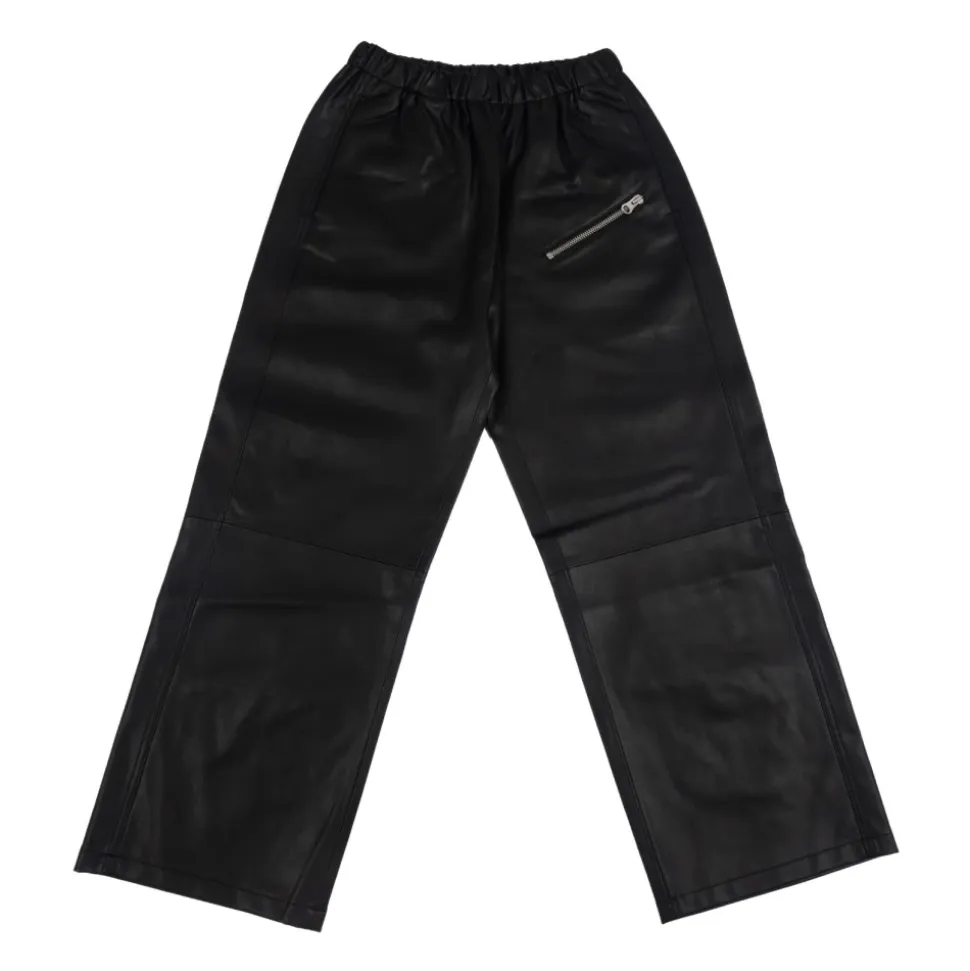 Pantaloncini cropped en similicuir