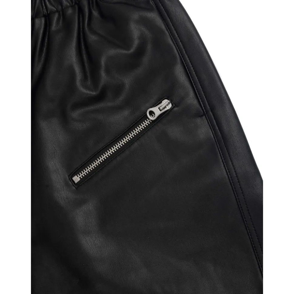 Pantaloncini cropped en similicuir