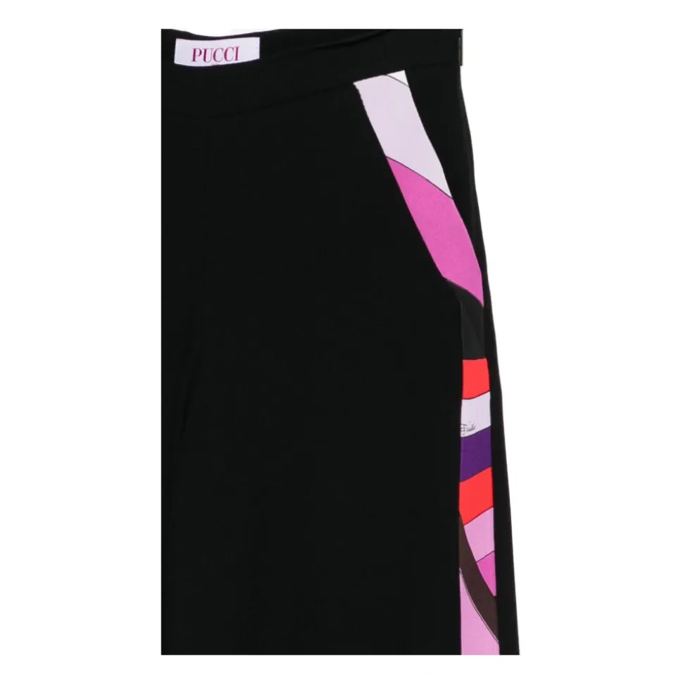 Pantalon Culotte avec Inserts Contrastants