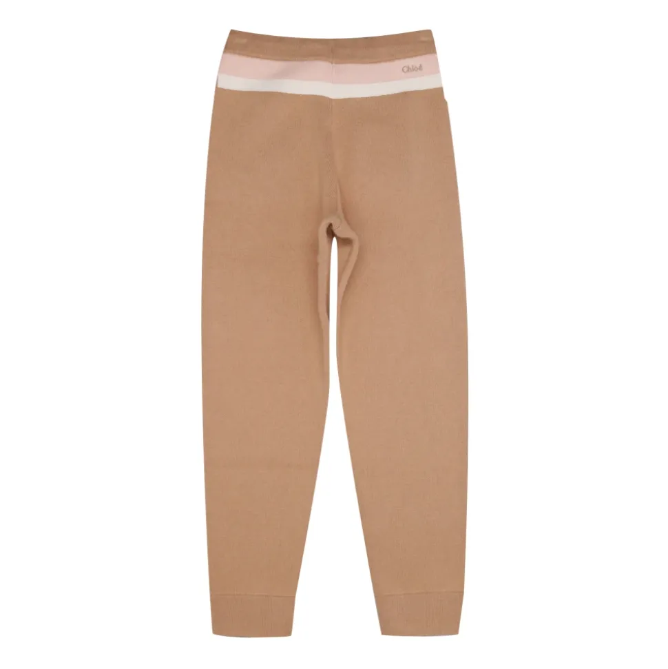 Pantalon de jogging en maille à détails rayés