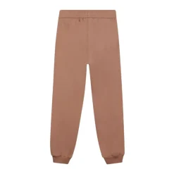 Pantalon de survêtement en coton marron avec logo