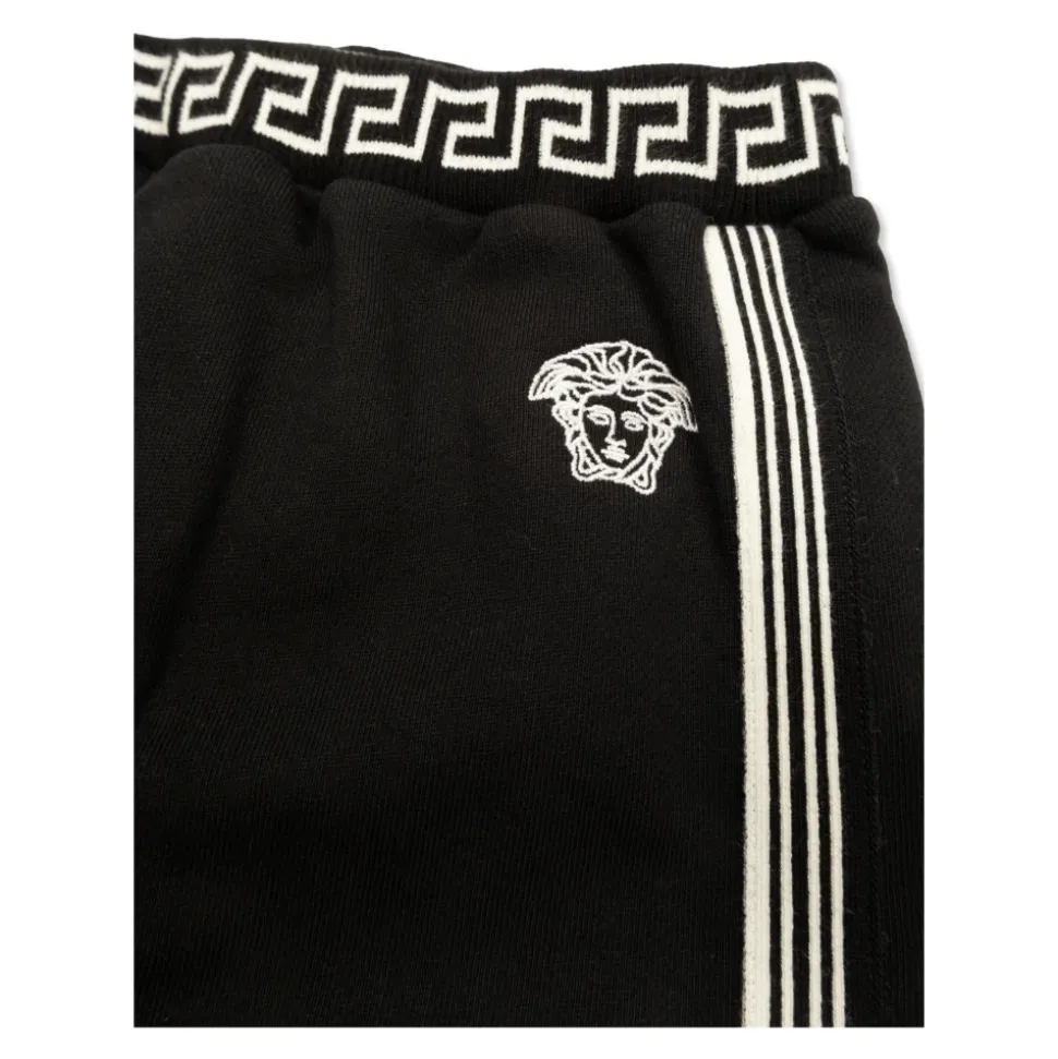 Pantalon de survêtement en jersey de coton brodé