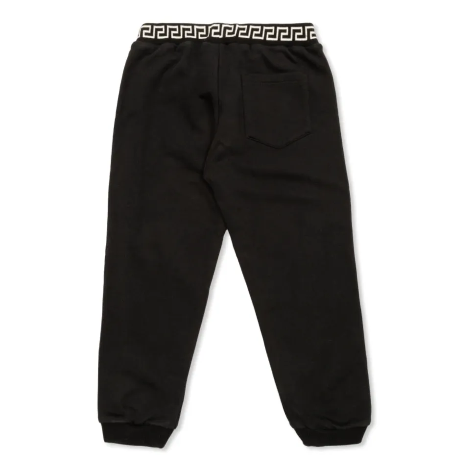 Pantalon de survêtement en jersey de coton brodé