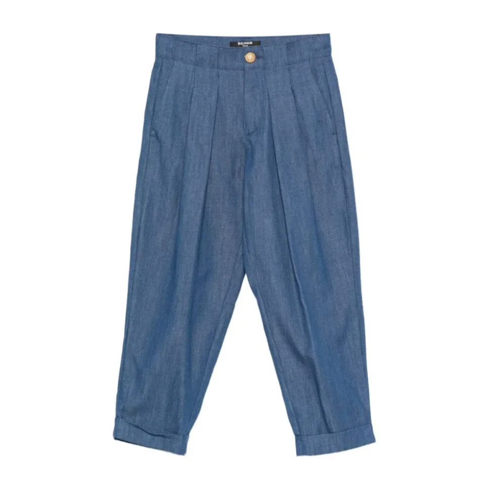 Pantalon en jean taille haute