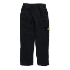 Pantalon en lin avec écusson logo