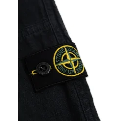 Pantalon en lin avec écusson logo
