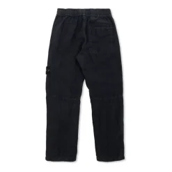 Pantalon en lin avec écusson logo