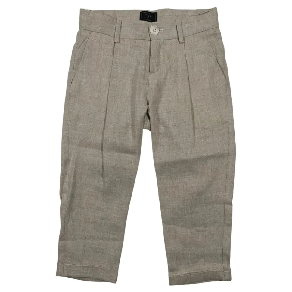 Pantalon en lin et viscose