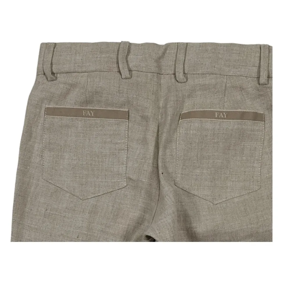 Pantalon en lin et viscose