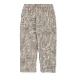 Pantalon en popeline de coton micro-carreaux