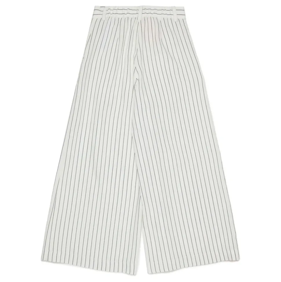 Pantalon large à rayures avec logo