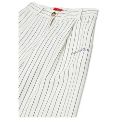 Pantalon large à rayures avec logo