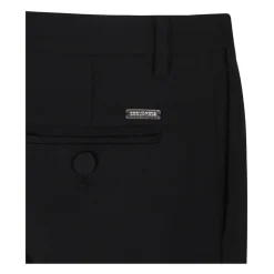 Pantalon élégant noir avec logo en métal
