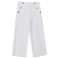 Pantalon taille haute avec boutons