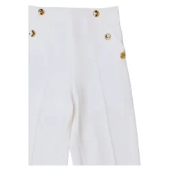 Pantalon taille haute avec boutons