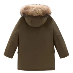 Parka Arctic à Capuche Détachable en Fourrure