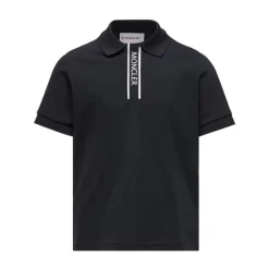 Polo en piqué de coton avec bordure logo