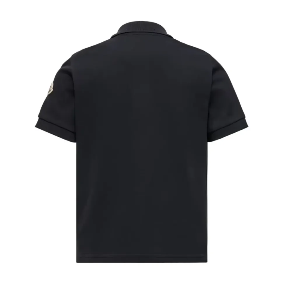 Polo en piqué de coton avec bordure logo