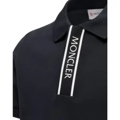 Polo en piqué de coton avec bordure logo
